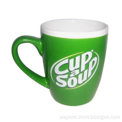 12oz Green Ceramic Mug with 12oz Volume, Suitable for Promotional Purposes